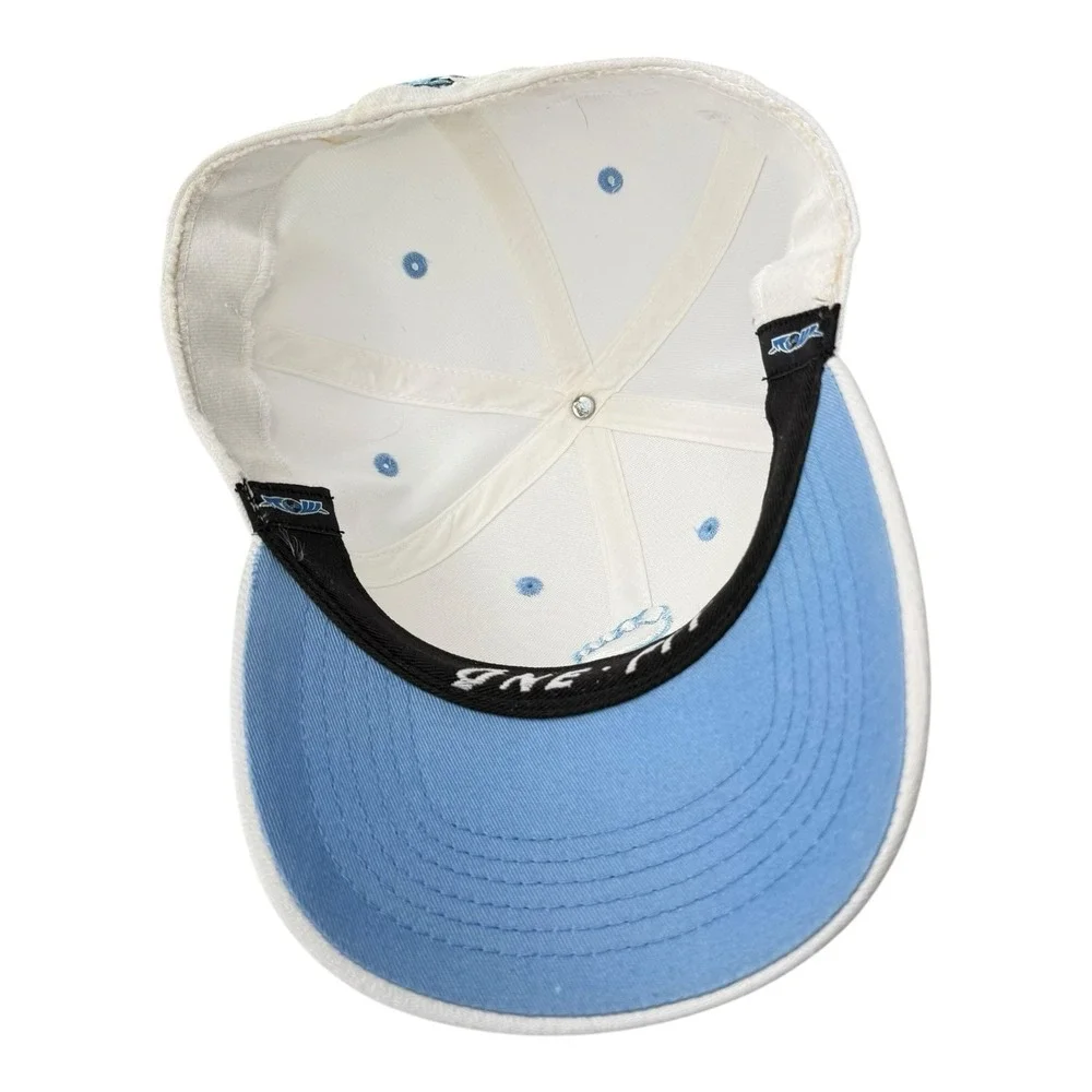 North Carolina Tar Heels UNC Foot Logo White Carolina Blue One Fit Hat Cap